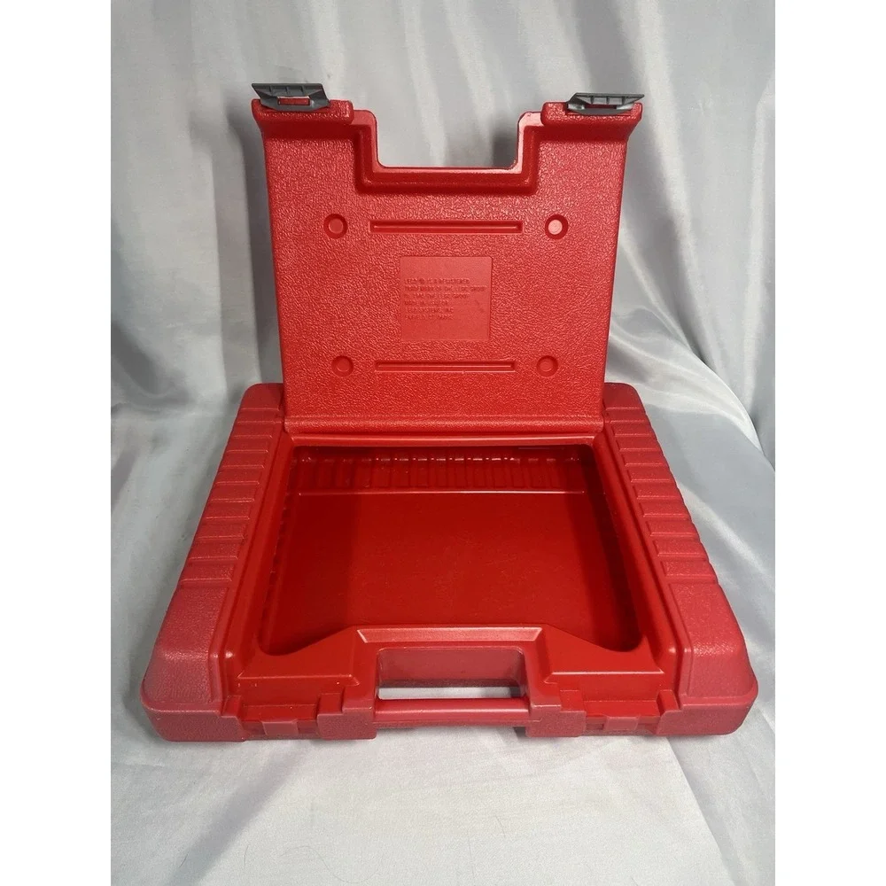 LEGO 1985 Vintage Red Plastic Storage Suitcase Carry Case 12" x 15"  Made in USA - Picture 4 of 13